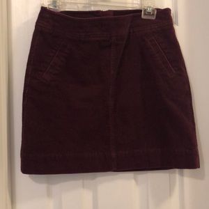 LOFT Maroon Corduroy Skirt